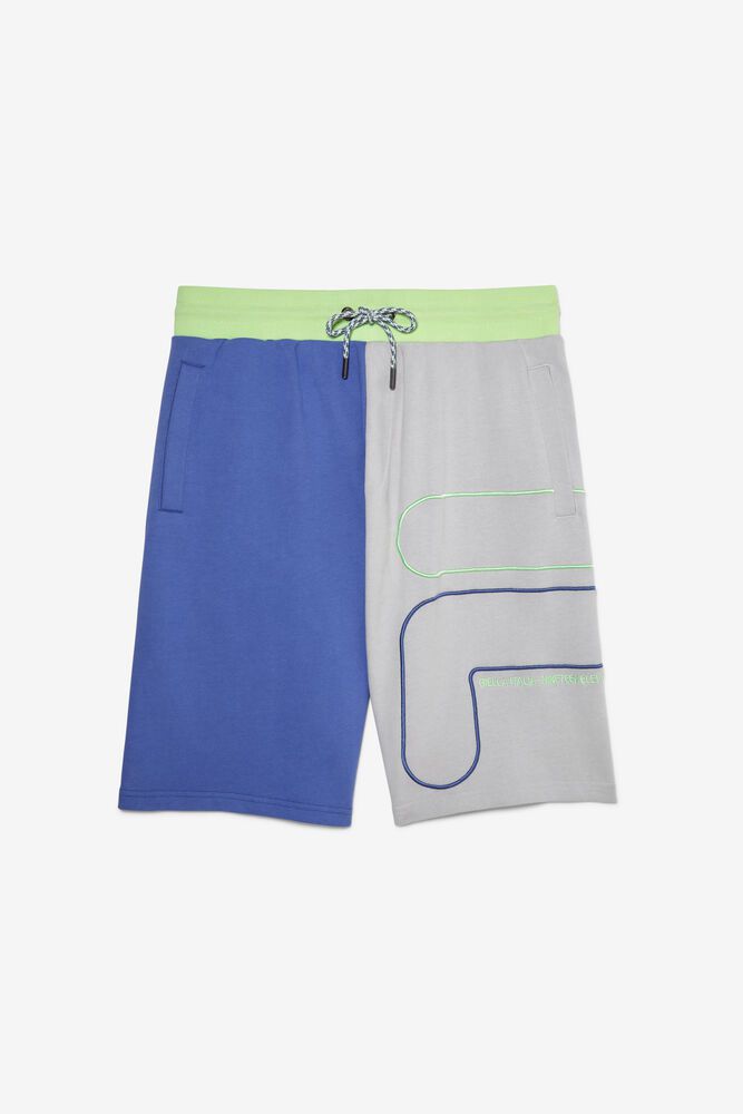 Fila Shorts Sami Mens Grey/Blue - India TVX-354021